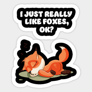 Fox Foxes Sleep Sleeping Watercolor Polygon Idea Sticker